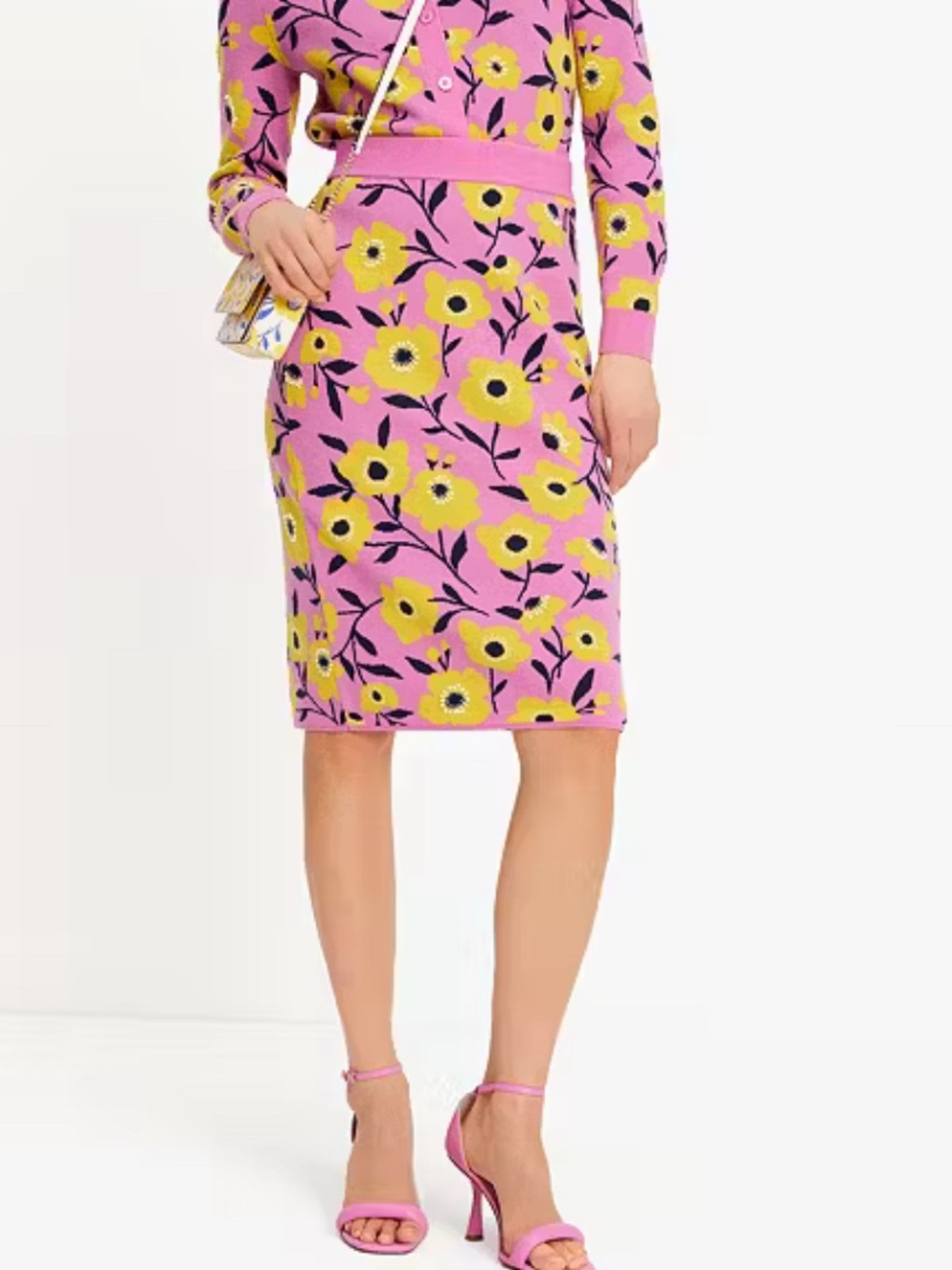 New KATE SPADE Sunshine Floral Embellished Pencil Skirt Size Small